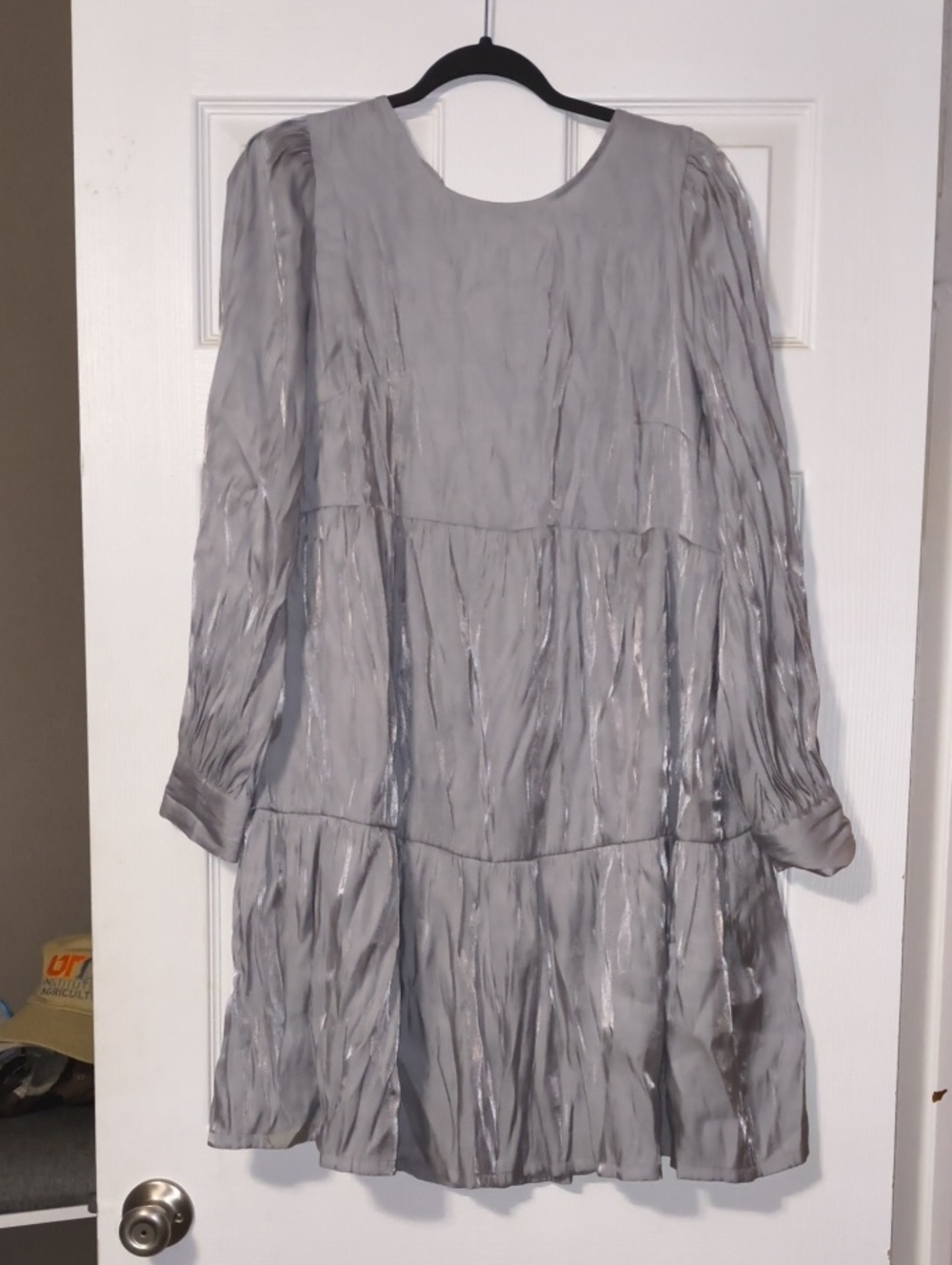 a new day Silver-Tone Tiered Long-Sleeve Dress